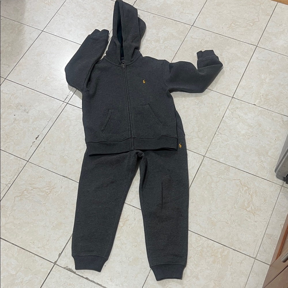 Polo by Ralph Lauren Kids Charcoal Sweatpants & Hoodie Set